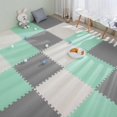 thumbnail image 2 of 16pcs Foam Baby Play Mat Puzzle Mat Kids Interlocking Exercise Tiles Rugs Puzzle Floor Tiles Toy Carpet Soft Carpet 30*30*1cm, 2 of 10