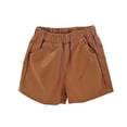 thumbnail image 2 of Kids Boys Girls Casual Summer Shorts Elastic Waist Lightweight Cotton Blend Bottoms with Side Pockets for Everyday Play Wear Active Lounge Trunks Activewear, 2 of 6