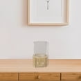 thumbnail image 3 of Glass Candle Holder Hurrican With Metal & Raffia Base 10", 3 of 3