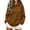Brown, variant on Sweatshirt for Women Collared Half Button Pullover Top Long Sleeve with Pocket Casual Top