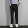 thumbnail image 3 of Pantalones de traje de hombre de talla grande Pantalones de verano rectos para hombre Negro Lujoso coreano Reseñas Muchas prendas de trabajo baratas 2024 Tela nueva en, 3 of 5