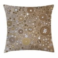 thumbnail image 1 of Tan Throw Pillow Cushion Cover, Soft Colored Circles and Dots in Different Sizes Bubble Shapes Artistry, Decorative Square Accent Pillow Case, 16 X 16 Inches, Tan Light Purple Cream, by Ambesonne, 1 of 2