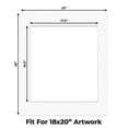 thumbnail image 2 of Oyster Shell White Picture Frame Mat for 22x26 Frames - Fits 18x20 Photos - 1 Mat, 2 of 7