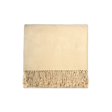 Rayon Cream - IGH Global Solid Rayon from Bamboo 50 x 70 Cream Throw