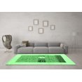 thumbnail image 3 of Ahgly Company Indoor Rectangle Solid Emerald Green Modern Area Rugs, 2' x 4', 3 of 4