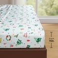 thumbnail image 3 of Hitime Queen Size 4-Piece Christmas Sheet Set - Ultra Soft & Breathable Polyester Bed Sheets, All Season Cooling Bedding with Deep Pockets, Wrinkle & Fade Resistant (Christmas Tiny Pattern), 3 of 8