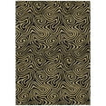 thumbnail image 2 of HomeRoots 599788 9 x 12 ft. Black & Beige Abstract Washable Indoor & Outdoor Rectangle Area Rug, 2 of 5