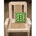 thumbnail image 2 of Carolines Treasures CJ1075-BPW1414 Letter B Football Green & Yellow Fabric Decorative Pillow, 2 of 2