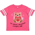 thumbnail image 3 of Inktastic My Great Grandma Loves Me Bear and Hearts Boys or Girls Toddler T-Shirt, 3 of 5