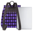 thumbnail image 3 of Fotbe purple argyle Mochila Bolso con Estampado para Mujer, Mochila Antirrobo de Nylon Impermeable, Bolsa Ligera de Hombro, 3 of 4