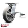 thumbnail image 2 of 8 Inch Thermoplastic Rubber Caster with Ball Bearing and Brake/Swivel Lock SCC, 2 of 2