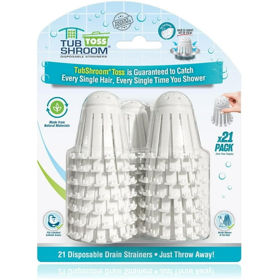 TubShroom Toss Bioplastic Disposable Hair Catcher Drain Strainer