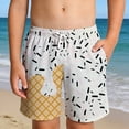 thumbnail image 5 of WhouRiu Boys Summer Casual Shorts Ice Cream Print Drawstring Waist Baggy Beach Shorts 2-14 Years, 5 of 5