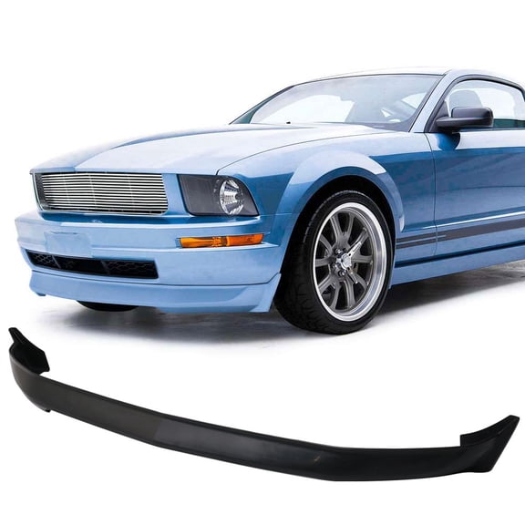 Ikon Motorsports Front Bumper Lip Spoiler for 2005-2009 Ford Mustang V6 Only, 3C Style Air Dam Chin Lower Splitter Unpainted PU