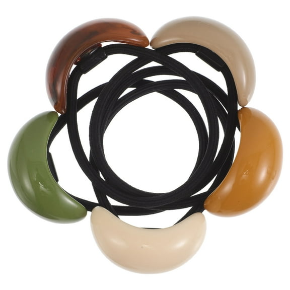 NICEXMAS 5-Pack Assorted Color Plastic Oval Hair for Women, Hair Accessories for Everyday Styling