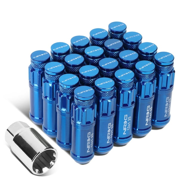 Nrg Innovations Ln Ls710bl 21 M12 X 1 25 pcs 63mm Close End Style Lug Nut Dust Cap Adapter Key Walmart Com Walmart Com