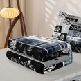 thumbnail image 5 of Manfei Animal Deer Bear Zipper Twin Comforter Sets with Fitted Sheet and 2 Pillowcases,Happy Camping Zipper Bedding Set,Gray Navy,Reversible, 5 of 7