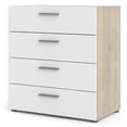 thumbnail image 2 of Tvilum Canada Ensemble de Chambre 2 Pcs avec Commode 4 Tiroirs et Table de Nuit en Blanc, 2 of 21
