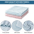 thumbnail image 3 of NOTIVIBE 12 Pack Cotton Kitchen Dish Cloths, 12 x 12 Inches Absorbent Cleaning Cloths, Soft Non-Scratch Dishwashing Towels, Reusable Quick Dry Dish Rags for Kitchen, Multi-Color, 3 of 7