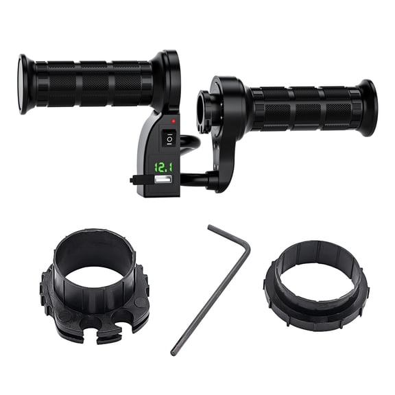 Electric Hot Hand Grips, 1 Pair 22mm(7/8Inch) Adjustable Electric Heated Hand Grips Hot Warm Handlebar for Motorcycle