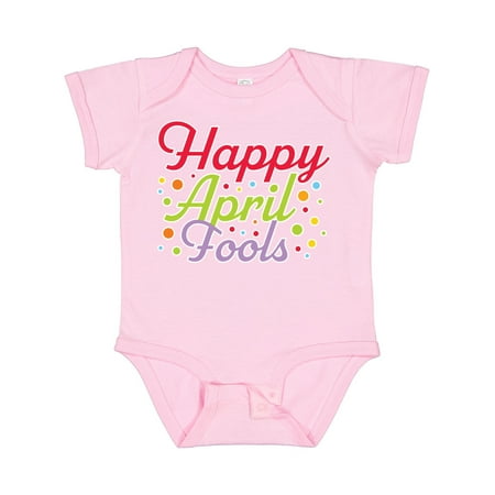 

Inktastic Happy April Fools with Colorful Dots Gift Baby Boy or Baby Girl Bodysuit