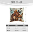 thumbnail image 4 of Fotbe Animal Filled Noahs Ark Pattern Velvet Decorative Throw Pillow Covers with Elegant Piping, Soft Plush Cushion Cover for Sofa, Bed, Car, Office-20"x20", 4 of 8