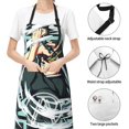 thumbnail image 6 of Demon Slayer Muichiro Tokito Adjustable Bib Apron, Waterdrop Resistant Aprons with 2 Pockets Cooking Kitchen Aprons for Women Men Chef, 6 of 8