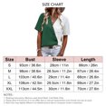 thumbnail image 4 of Camiseta de verano con cuello en V y botones oblicuos, Top informal cómodo para mujer para ir de compras y trabajo, 4 of 6