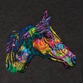 thumbnail image 2 of Colorful Neon Horse | Dean Russo Art Animal Lover Tri-Blend Racerback Tank Top, Vintage Black, Small, 2 of 6