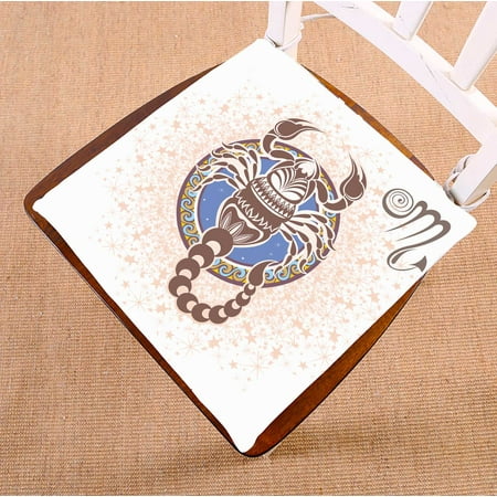 

PKQWTM Scorpio Zodiac Sign Chair Pads Chair Mat Seat Cushion Chair Cushion Floor Cushion Size 20x20 inches