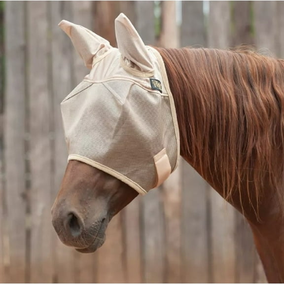 Cashel EFMHSE Economy Horse Fly Mask with Ears - Color Gold