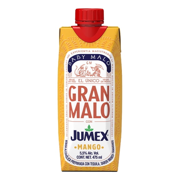 Bebida alcohólica preparada Gran Malo con tequila sabor mango tamarindo 475 ml