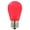 Red, variant on Vickerman S14 LED Red Ceramic Bulb 1.3 Watts, 130V, E26 Medium Nickel Base, 5 per pack.