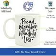thumbnail image 2 of Proud Member Of The Naughty List, Christmas Coffee Mug Teacup, Funny Christmas Gift For Friends Family Boss Coworker, Two Toned Cup, Ceramic Novelty Coffee Mugs 11oz, 15oz Mug, Tea Cup,, 2 of 4