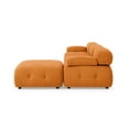 thumbnail image 6 of Convertible Modular Sectional Sofa Couch, Velvet L-Shaped Sectional Sofa with Reversible Ottoman, Modern 4 Seater Button Tufted Corner Sofa Cloud Couch for Living Room Apartment, Orange, 6 of 9