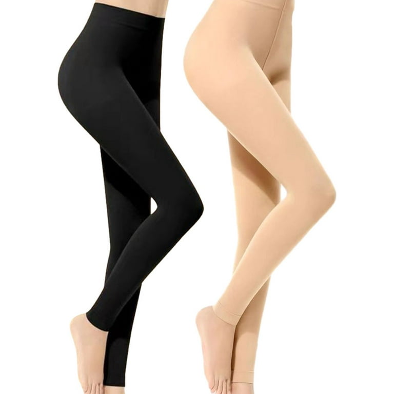 Women Elastic Compression Pantyhose Tight flesh-colored Bare Legs Leggings