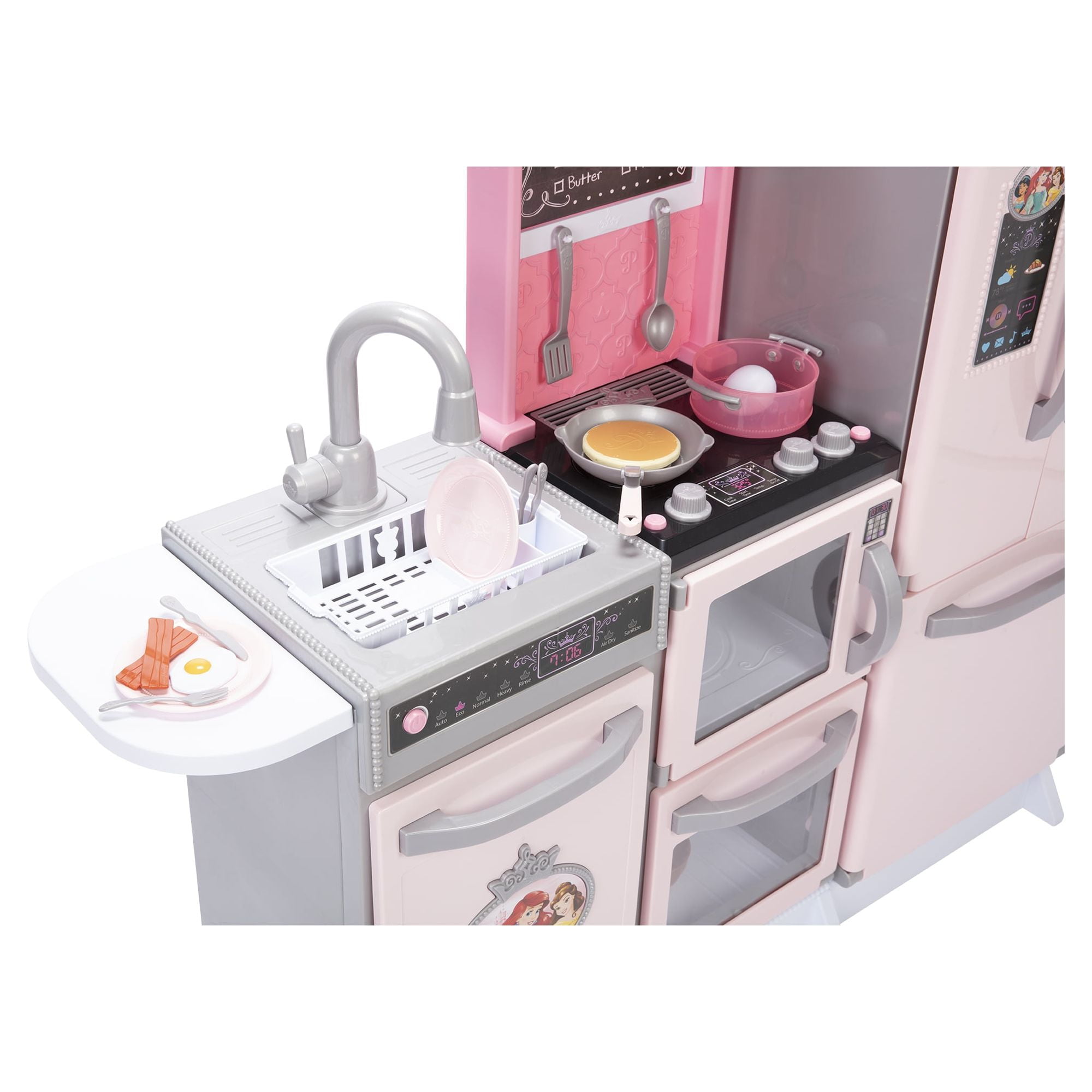 Disney Princess Style Collection Fresh Prep Gourmet Kitchen, Interactive  Pretend Play Kitchen for Girls & Kids with Realistic Steam, Complete Meal  Kit