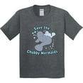 thumbnail image 3 of Inktastic Save the Chubby Mermaids with Cute Manatees Youth T-Shirt, 3 of 5
