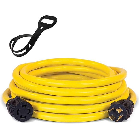50FT Generator Power Cord Heavy Duty Electric Extension Wire UL Listed Nema L14-30 4 Prong 10 Gauge SJTW Cable 125/250V 30 Amp 7500 Watts...