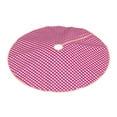 thumbnail image 2 of Bingfone Christmas Tree Skirt Mat Christmas Decoration Interior 36"-Pink Gingham, 2 of 8