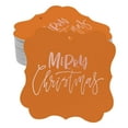 thumbnail image 1 of Inkdotpot Pack Of 100 Merry Christmas Paper Tags DIY Craft Bracket Shape Real Rose Gold Foil Hang Tags, 1 of 1