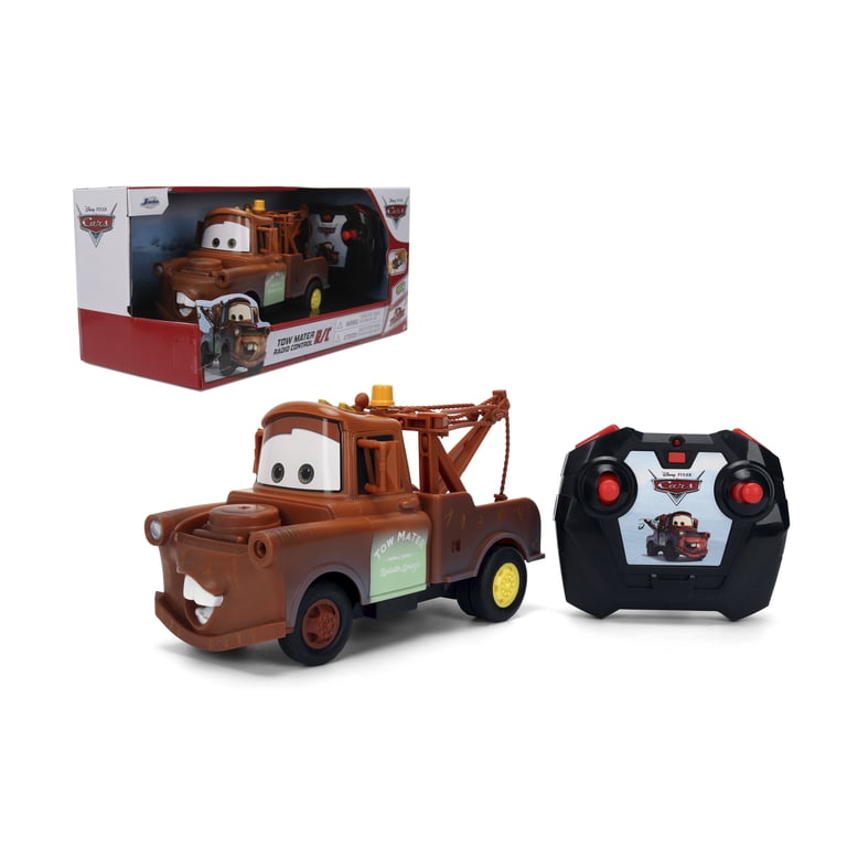 ミニカー Mater Radio Controlled Car Jada Toys Disney Pixar Cars 1:24 Tow Mater RC Radio Control Cars