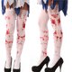 thumbnail image 1 of 2 pares Bloody Nurse Halloween COS Calcetines Halloween Bloody Sock Rojo Verde, 1 of 5