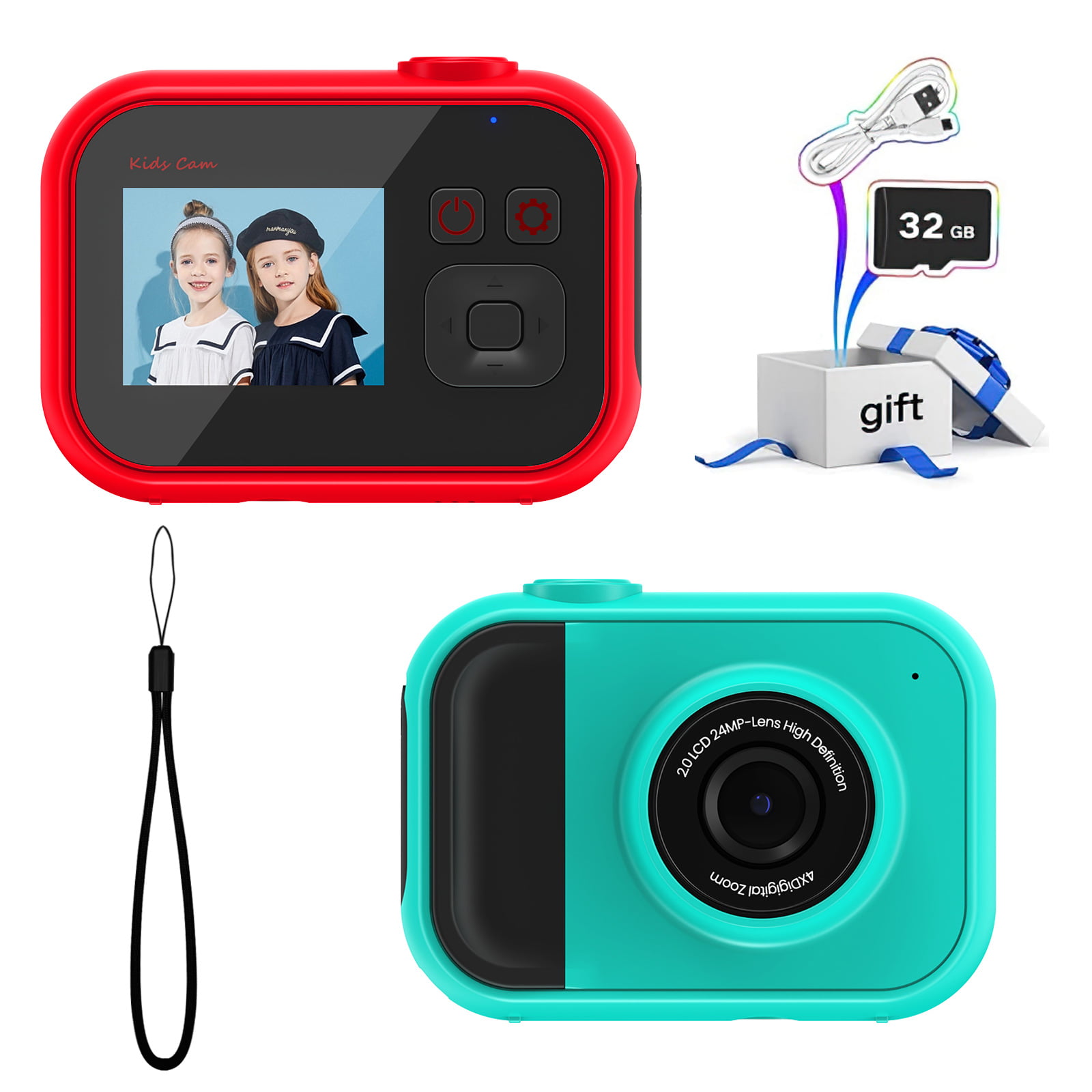 Toy Camera Kids Mini Digital Camera 2-inch LCD Display MP3 MP4 Games Best Entertainment Gift for Kids Ages 3-12 Outdoor ZINSOKO Kids Waterproof Camera Peach 