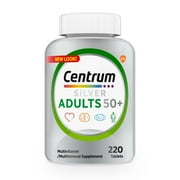 Centrum Silver Adults 50 Plus Vitamins, Multivitamin Supplement, 220 Count, for Adults 50 and Older