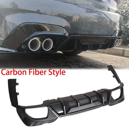 NINTE Rear Diffuser For 2019-2022 BMW 3 Series G20 M Sport 330i M340i Carbon Fiber Style Back Bumper Lip