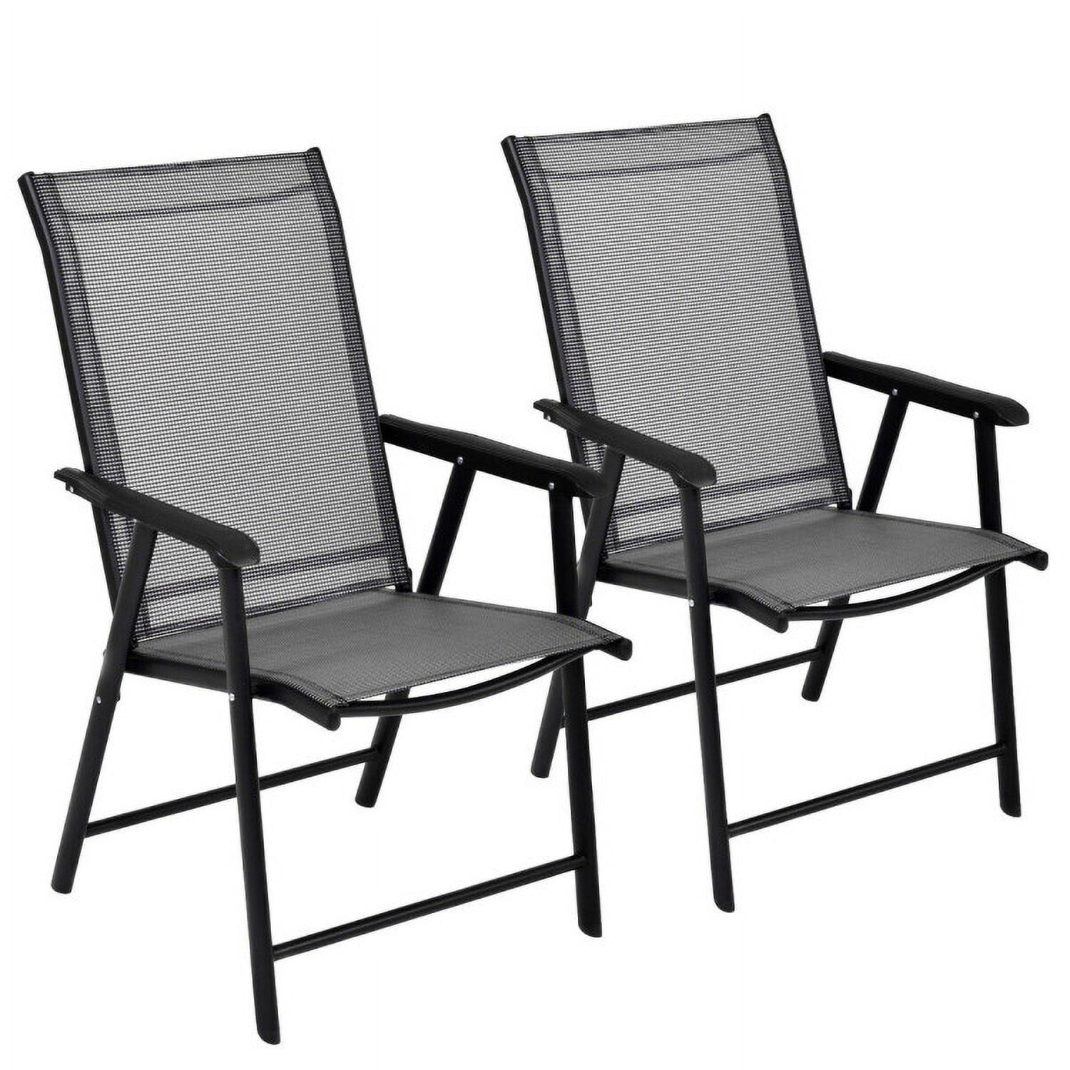 Aimee Lii Set of 2 Outdoor Patio Folding Chairs, Outdoor Patio Set, Gray Aimee Lii Set of 2 Outdoor Patio Folding Chairs, Outdoor Patio Set, Gray