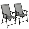 thumbnail image 6 of Topcobe Set of 2 Outdoor Patio Folding Chairs, Outdoor Deck Furniture, Gray, 6 of 7