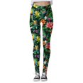 thumbnail image 2 of xfsWaSs Leggings for Women Tropical Print High Waisted Yoga Pants Floral/Tie Dye/Striped Workout Leggings Casual Stretch Athletic Bottoms, 2 of 4
