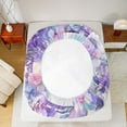 thumbnail image 5 of jejeloiu Purple Hummingbird Full Size Sheets,Country Floral Flower Bed Sheets,Ink Painting Aesthetic Sheet Sets For Girls,Ultra Soft Home Decor,4 Pieces, 5 of 7